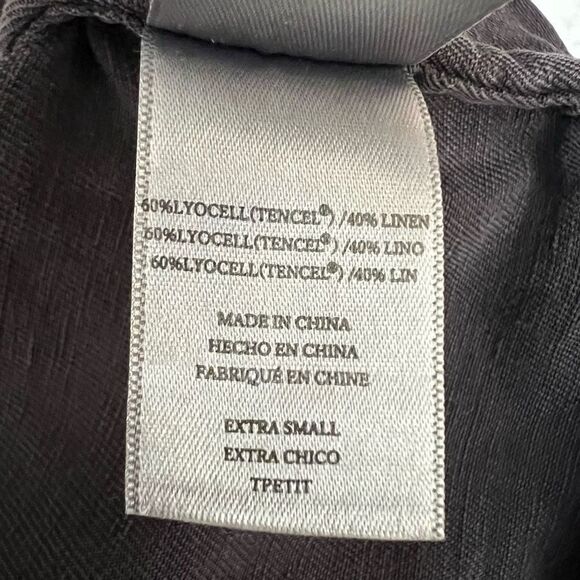 Rails Moto Jacket charcoal grey linen blend size XS - Picture 8 of 10